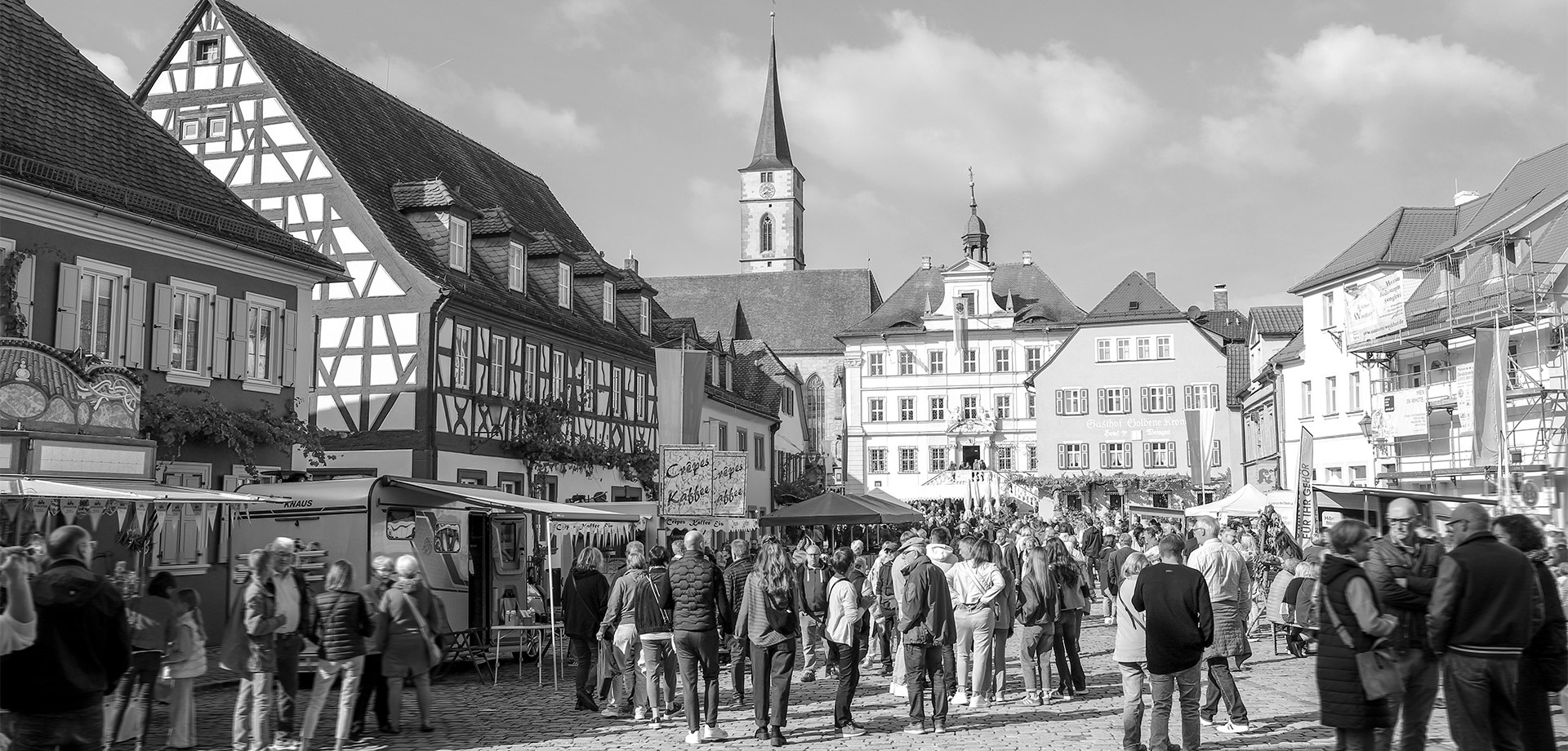 Panoramabild-Marktplatz zur Kirchweih 2025 Bild R.Schober